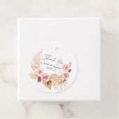 Hochzeit von Pampas Gras boho mit blühenden Aquare Geschenkanhänger (Beispiel)