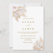 Hochzeit von Pampas-Gras Einladung (Vorderseite)