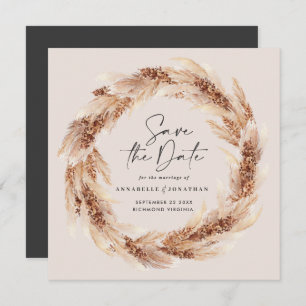 Hochzeit von Pampas-Gras in Böhmen Einladung