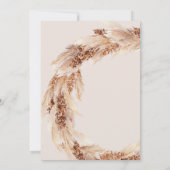 Hochzeit von Pampas-Gras in Böhmen Einladung (Rückseite)