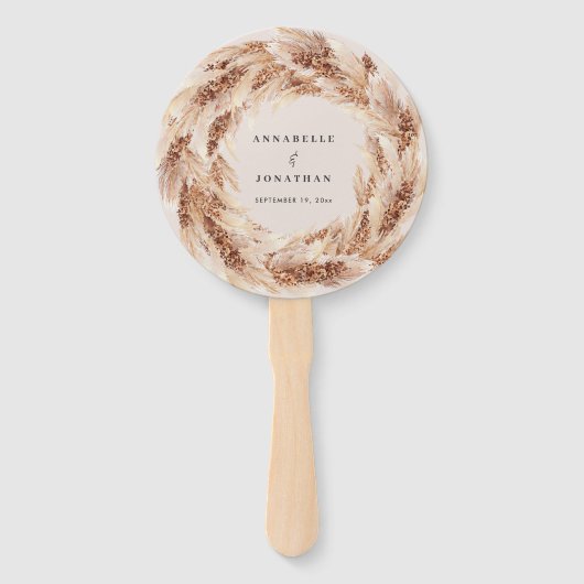 Hochzeit von Pampas-Gras in Böhmen Fächer (Vorderseite)