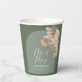 Hochzeit von Pampas-Gras in Böhmen Pappbecher (Rückseite)