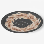 Hochzeit von Pampas-Gras in Böhmen Pappteller (Schrägansicht)