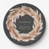 Hochzeit von Pampas-Gras in Böhmen Pappteller (Vorderseite)