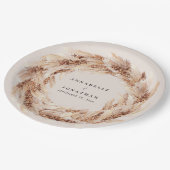 Hochzeit von Pampas-Gras in Böhmen Pappteller (Schrägansicht)