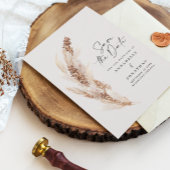 Hochzeit von Pampas-Gras in Böhmen Save The Date