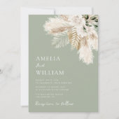 Hochzeit von Pampasgras Einladung (Vorderseite)