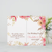 Hochzeit von Peach und Coral Floral Spring (Stehend Vorderseite)