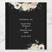 Hochzeit von Peonies und Anemonen Weinetikett (Einzelnes Label)