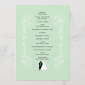 Hochzeit von Peppermint-Braut und Gräuelstuhl Programm (Rückseite)