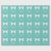 Hochzeit von personalisiert-romantischen Weißschil Geschenkpapier (Flach)