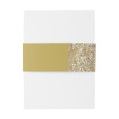 Hochzeit von personalisierten Gold Bow Sequins Einladungsbanderole (Rückseitenbeispiel)