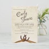 Hochzeit von Pferdeschuhen Einladung (Stehend Vorderseite)