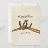 Hochzeit von Pferdeschuhen Einladung (Rückseite)