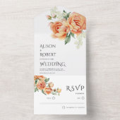 Hochzeit von Pfirsichpfirsichkirchen All In One Einladung (Innen Boden)