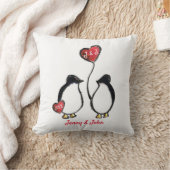 Hochzeit von Pinguin & Herz Kissen (Decke)