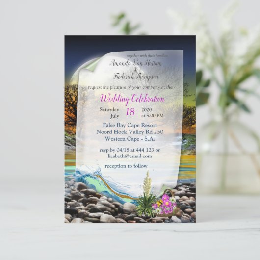 Hochzeit von Planet Earth Element Dankeskarte (Stehend Vorderseite)