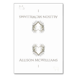 Hochzeit von Platzkarten-Fleisch-Symbol-Blume Tischnummer