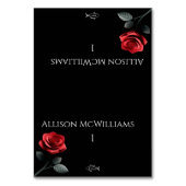 Hochzeit von Platzkarten-Single Rote Rose-Fisch Tischnummer (Vorderseite)