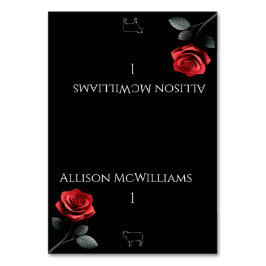 Hochzeit von Platzkarten-Single Rote Rose-Fleisch Tischnummer