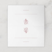 Hochzeit von Platzkarten-Wildblume Elegance Platzkarte (Außenseite Aufgefaltet)