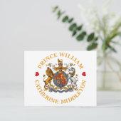 Hochzeit von Prinz William und Catherine Middleton Postkarte (Stehend Vorderseite)