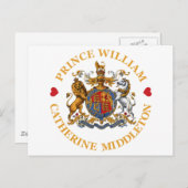 Hochzeit von Prinz William und Catherine Middleton Postkarte (Vorne/Hinten)