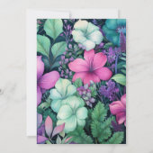 Hochzeit von Raisin und Pine Floral Einladung (Rückseite)