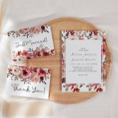 Hochzeit von Red Blush Bloral Rose Einladung