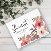 Hochzeit von Red Blush Bloral Rose Gästebuch