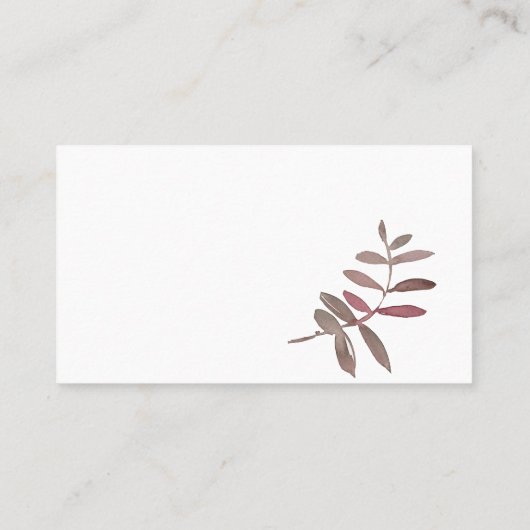 Hochzeit von Red Blush Bloral Rose Platzkarte (Rückseite)