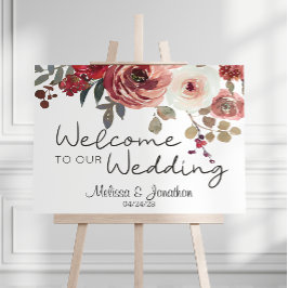 Hochzeit von Red Blush Bloral Rose Poster