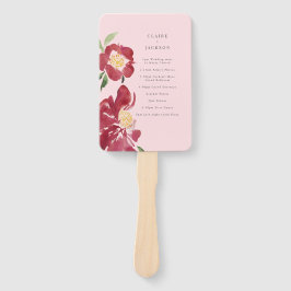 Hochzeit von Red Peonies Fächer