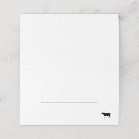 Hochzeit von Rindfleisch Platzkarte (Außenseite Aufgefaltet)