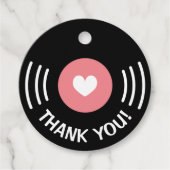 Hochzeit von Rock and Roll-Schallplatten Geschenkanhänger (Vorderseite)