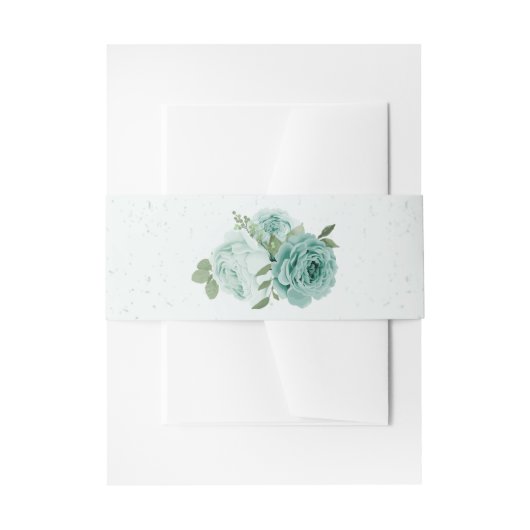 Hochzeit von romantischen Blumen Einladungsbanderole (Vorderseite Beispiel)