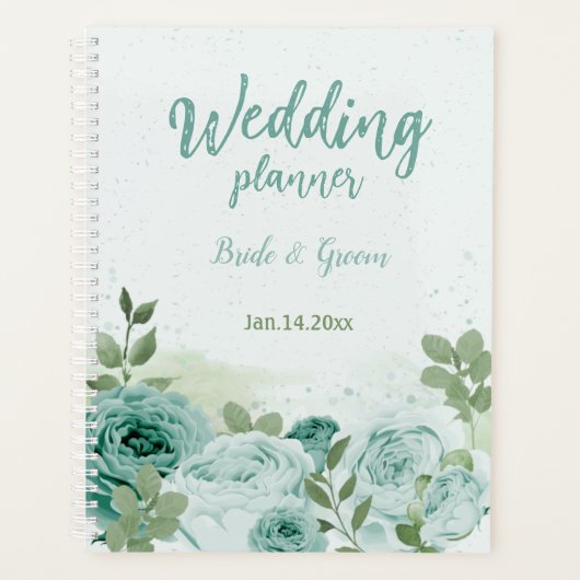 Hochzeit von romantischen Blumen Planer (Vorderseite)