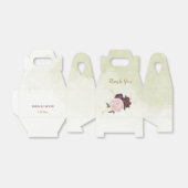 Hochzeit von Rosa Blumengrün Geschenkschachtel (Ungefaltet)