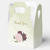 Hochzeit von Rosa Blumengrün Geschenkschachtel (Geöffnet)