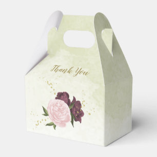 Hochzeit von Rosa Blumengrün Geschenkschachtel