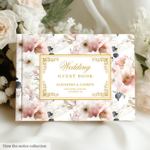 Hochzeit von Rosa-Gold Gästebuch