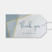 Hochzeit von rosa Goldrahmen Geschenkanhänger (Vorderseite (Horizontal))