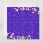 Hochzeit von rosa japanischen Kirschblüten Einladung (Rückseite)