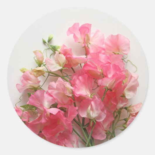 Hochzeit von Rosa Runder Aufkleber (Vorderseite)