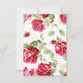 Hochzeit von Rose Dankeskarte (Rückseite)