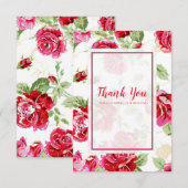 Hochzeit von Rose Dankeskarte (Vorne/Hinten)