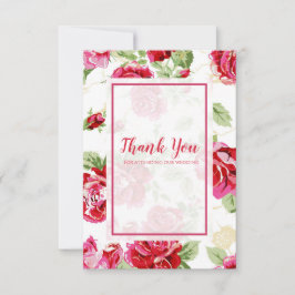 Hochzeit von Rose Dankeskarte