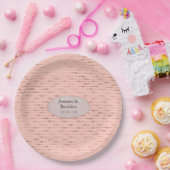 Hochzeit von Rose Gold und Blush Foil Pappteller (Party)