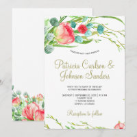 Hochzeit von Rose mit rotem Korallenrot