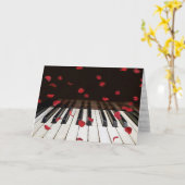 Hochzeit von Rose Petals am Klavier Karte (Gelbe Blume)